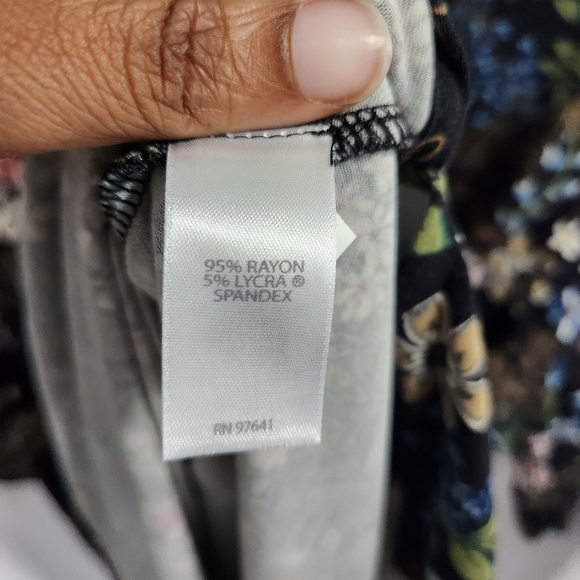 J.Jill Floral Cowl Neck Jersey Tunic Sz. M - Picture 4 of 8